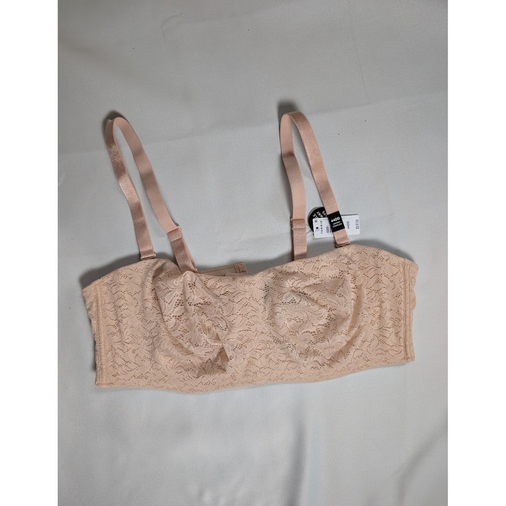 Torrid NEW Beige Lace Back Closure Adjustable Straps Sz 44DD